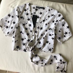 NastyGal Front Tie Top NWT